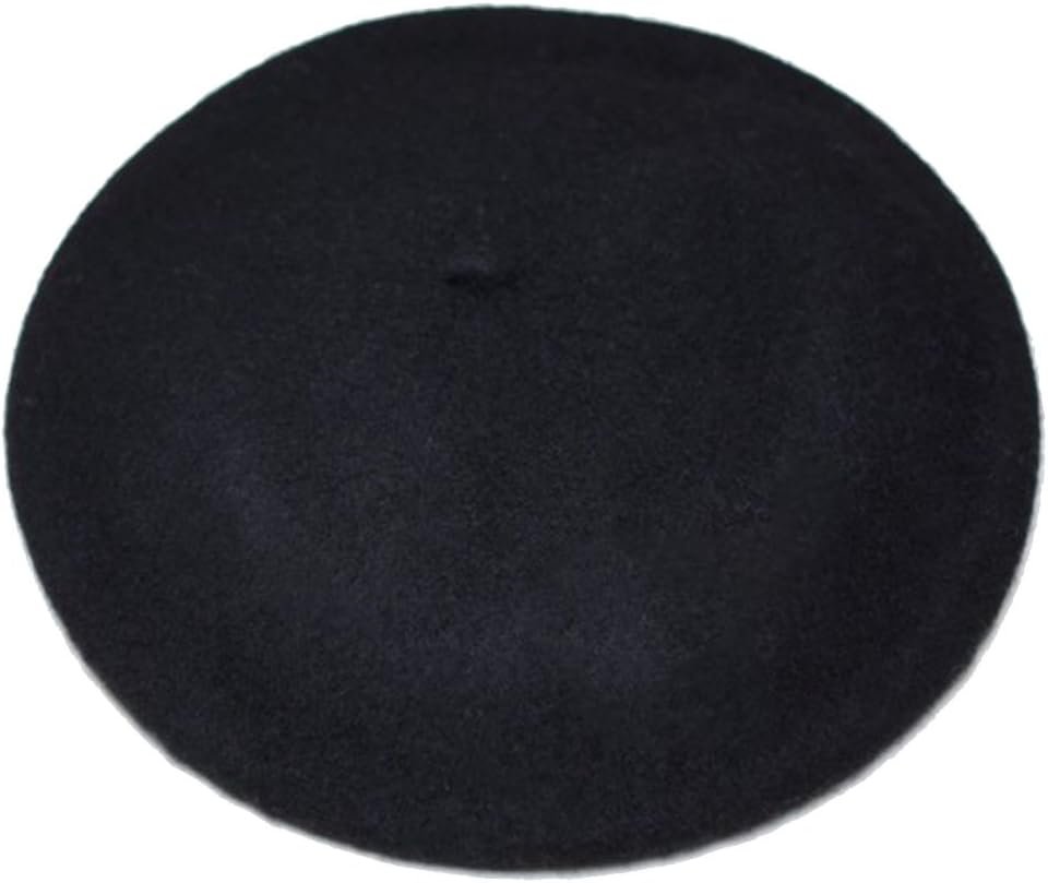 Women French Wool Beret Hats – Solid Color Classic Beanie Winter Cap