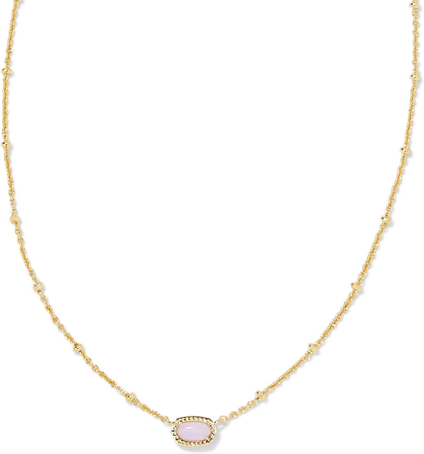 Kendra Scott Mini Elisa 14k Gold-Plated Satellite Short Pendant Necklace, Fashion Jewelry for Women