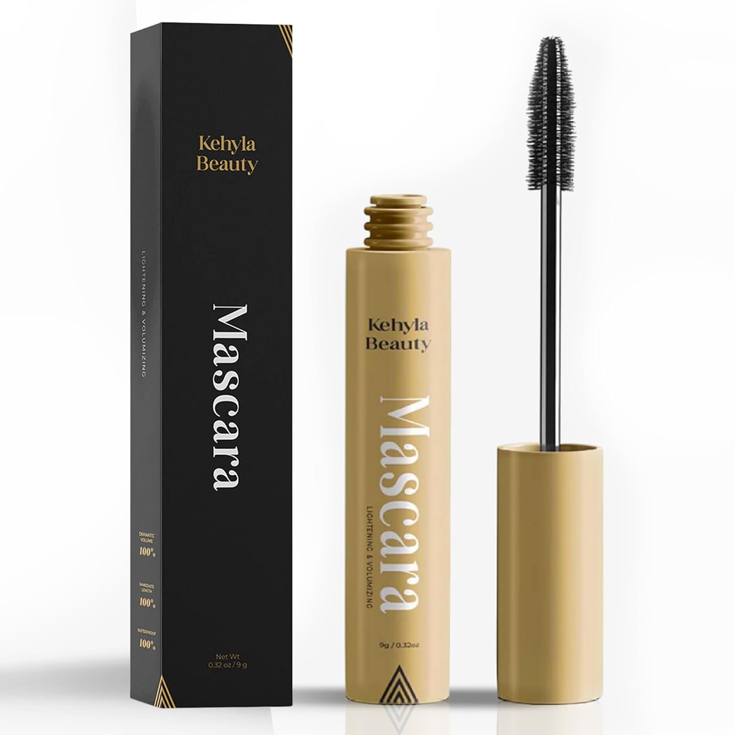 Kehyla Beauty™ Mascara for Older Women, Lengthening & Volumizing Lash Formula, Smudge-Proof Water-Resistant Long-Lasting Mascara with Soft Precision Brush for Fuller, Lifted Lashes (Black & Brown)