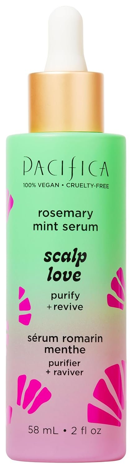 Pacifica Scalp Love Rosemary Mint Serum – Dry, Flaky, and Itchy Scalp Serum, Hydrating, Moisturizing, and Calming Treatment Formulated with Witch Hazel, Vegan and Cruelty-Free – 2 Fl Oz