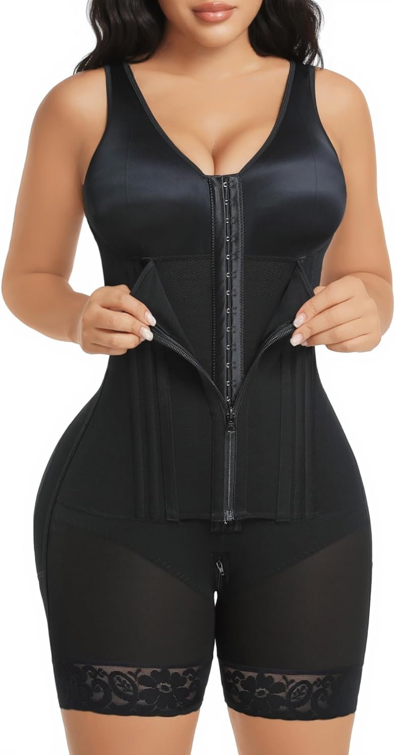 YIANNA Overbust Fajas Colombianas Shapewear for Women Tummy Control Body Shaper Girdles Post Surgery Compression Garment