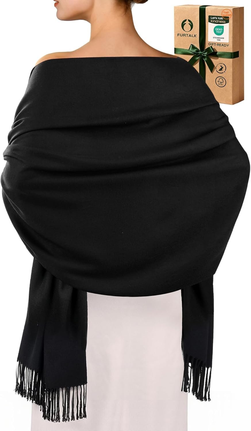 FURTALK Pashmina Shawls and Wraps for Evening Dress Women’s Scarf Wedding Bride Bridesmaid Gifts Winter Scarves