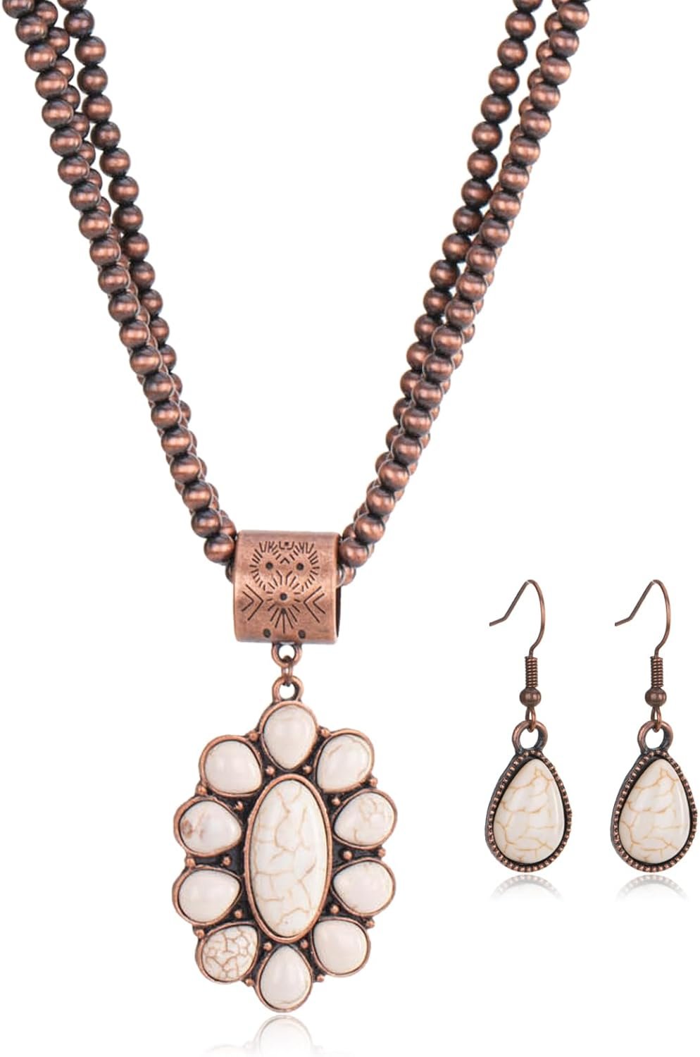 Rustic Couture’s Western Jewelry Set for Women Cowgirl Vintage Western Necklace Earring