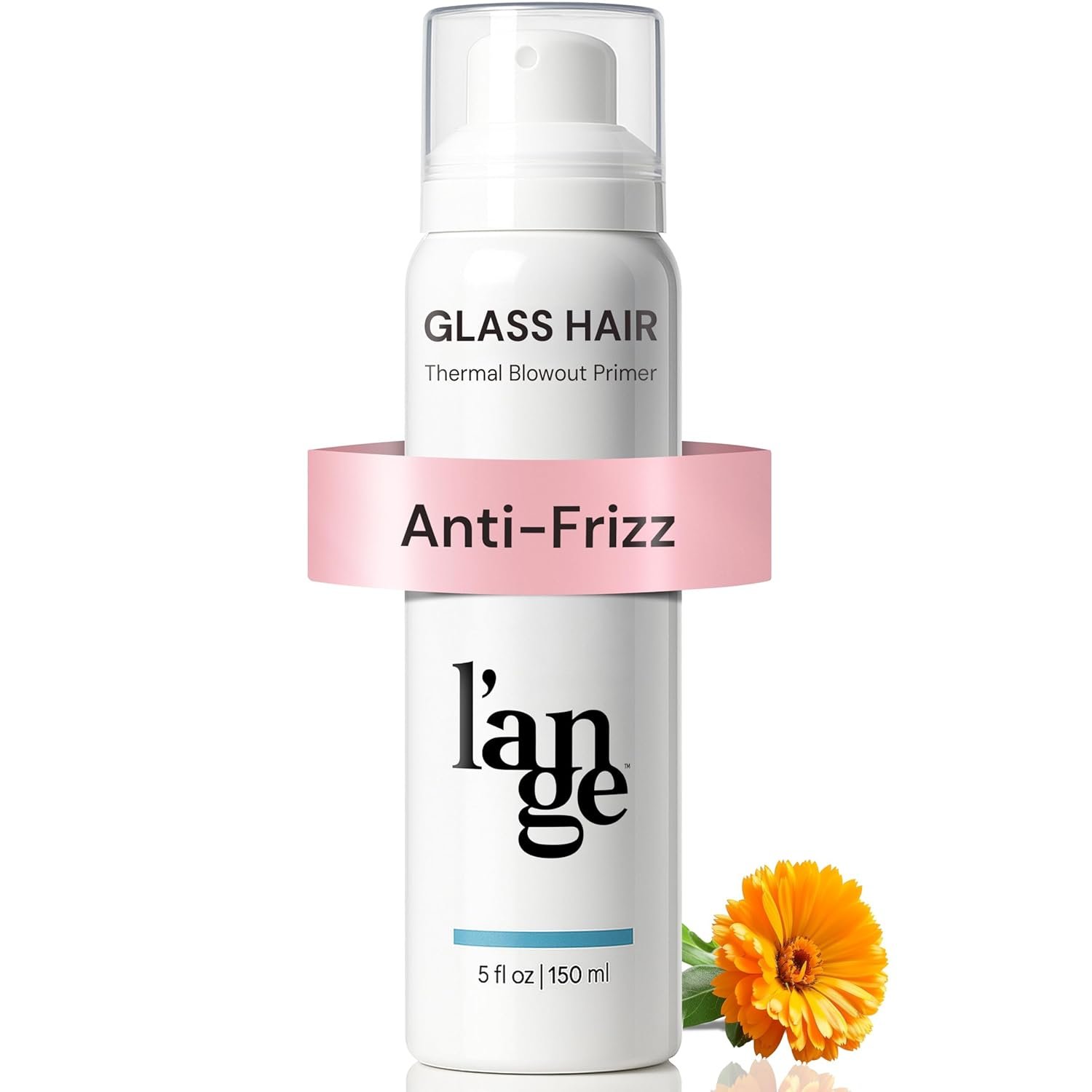 L’ANGE HAIR Glass Hair Thermal Blowout Primer | Heat Protectant Spray for Frizz Control & Shine | Blow Dry Support Styling Mist | For All Hair Types | 5 fl oz