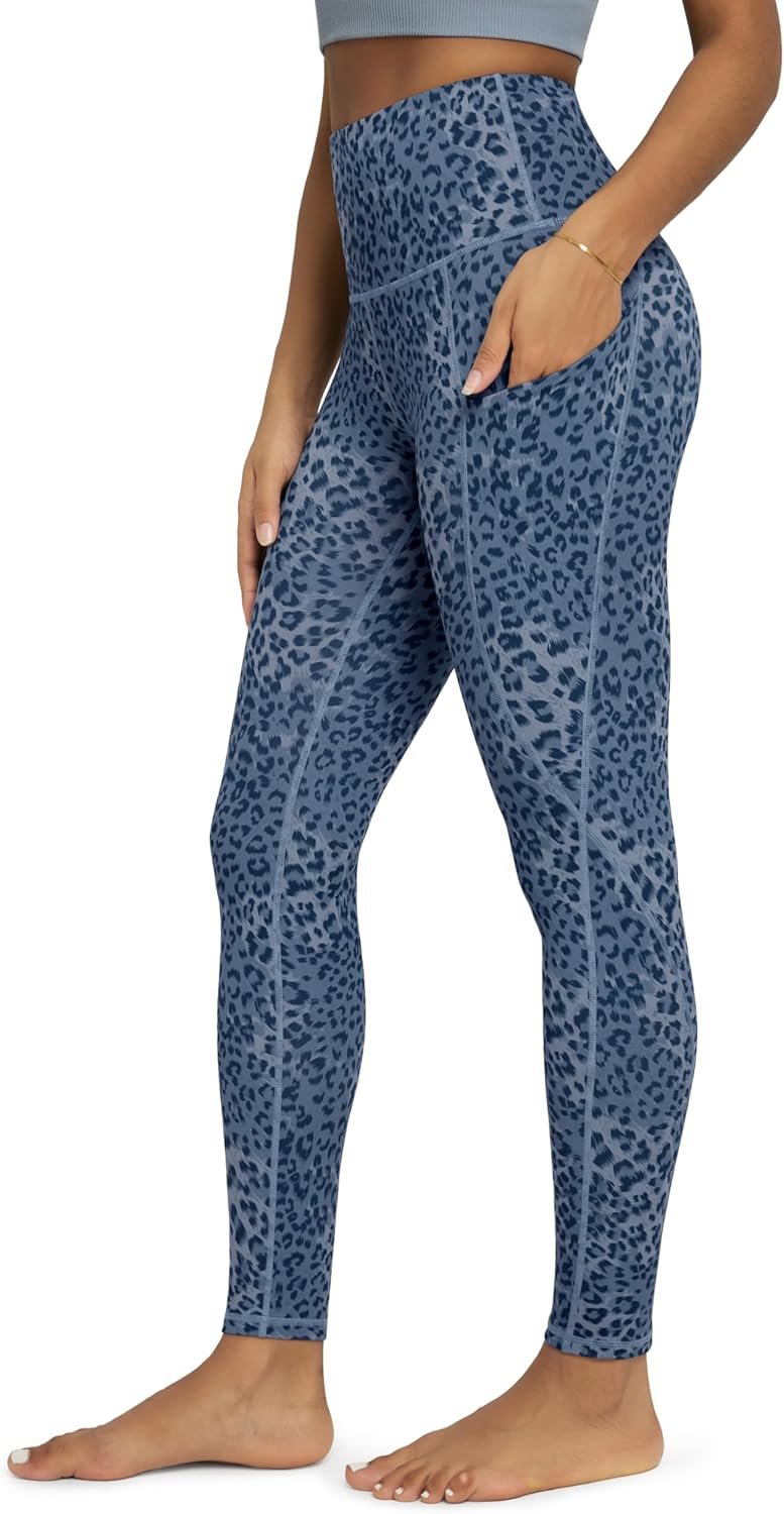 ODODOS Women’s High Waisted Yoga Leggings with Pockets, Tummy Control Non See Through Workout Athletic Running Yoga Pants