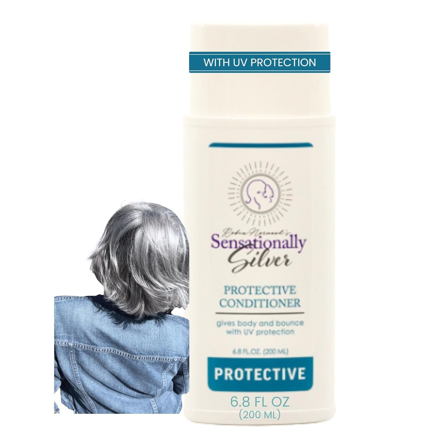 Sensationally Silver Protective Conditioner – Premium Conditioner for Gray Hair & White Hair | UV Defense for Silver & Grey Hair | Restores Softness, Shine & Manageability – 6.8 oz