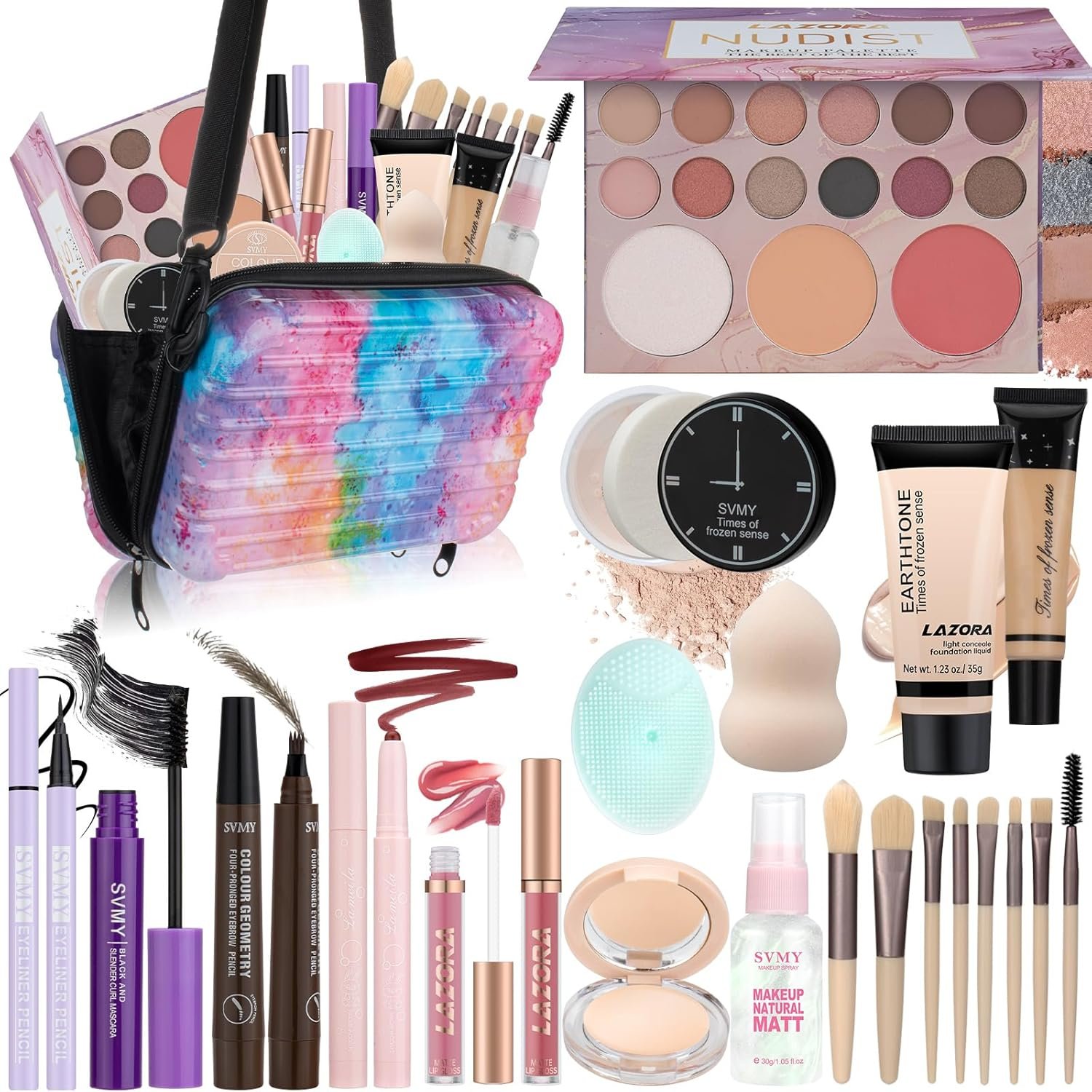 Makeup Set for Teens Makeup Kits for Teens & Girls Women – Travel Makeup Kit for Women Full Kit with Eyeshadow Palette, Lipstick & More​, Make Up Set for Teenager Girls