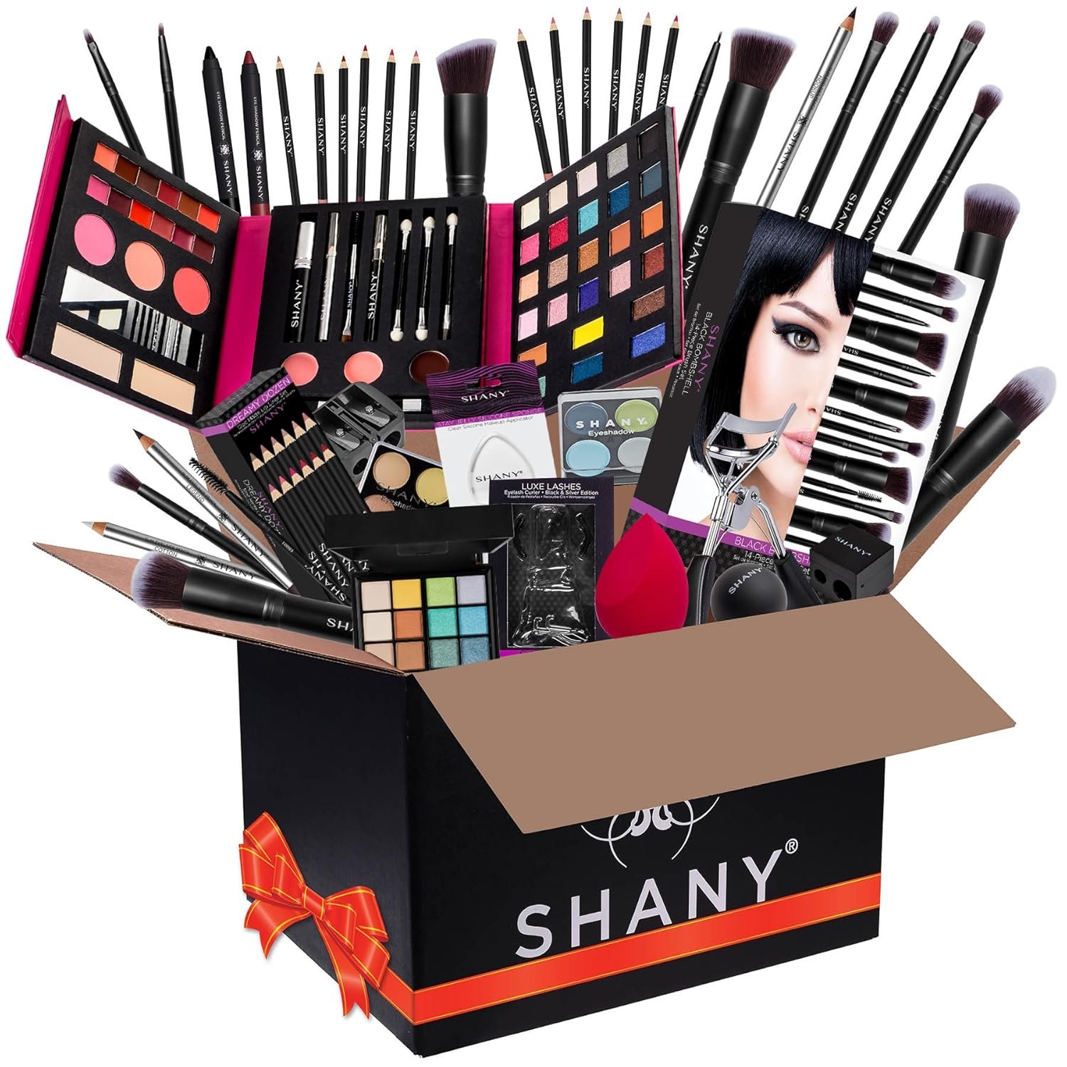 SHANY Cosmetics SHANY Gift Surprise- AMAZON EXCLUSIVE – All in One Makeup Bundle – COLORS & SELECTION VARY MULTI-COLORED, Unscented