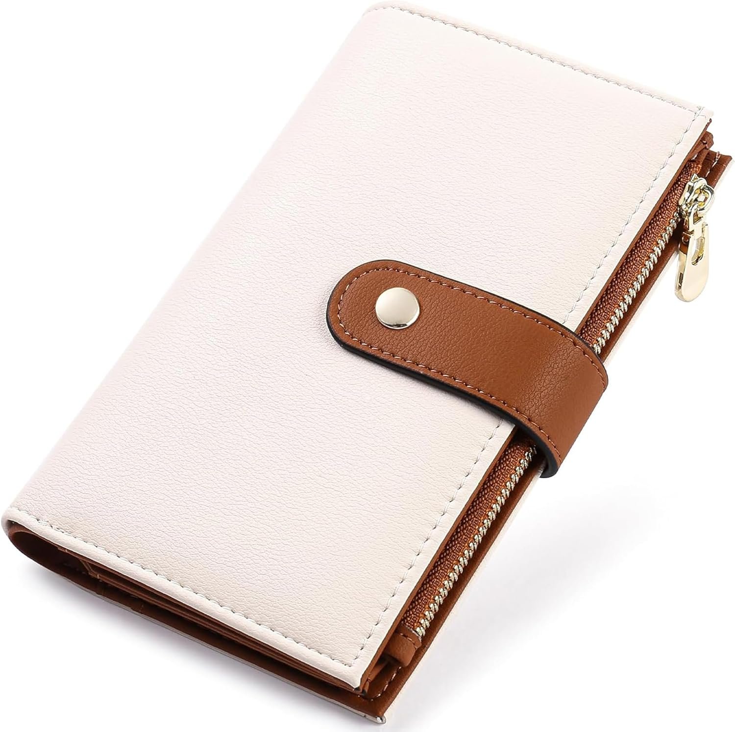 Women’s Wallets RFID Blocking Leather Trifold Clutch Wallet Credit Card Holder Ladies Travel Wallet Purse with Pen Holder