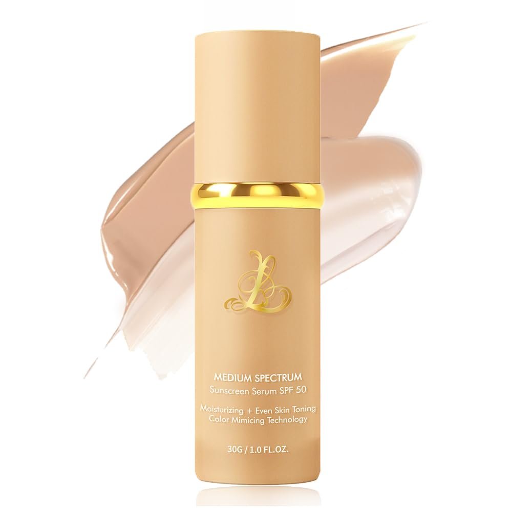 Foundation 4 in 1 – Color Changing Foundation, Medium Spectrum with SPF 50, Hypoallergenic Hydrating Liquid Concealer, Long-lasting & Waterproof Natural Finish – 1.06 fl oz