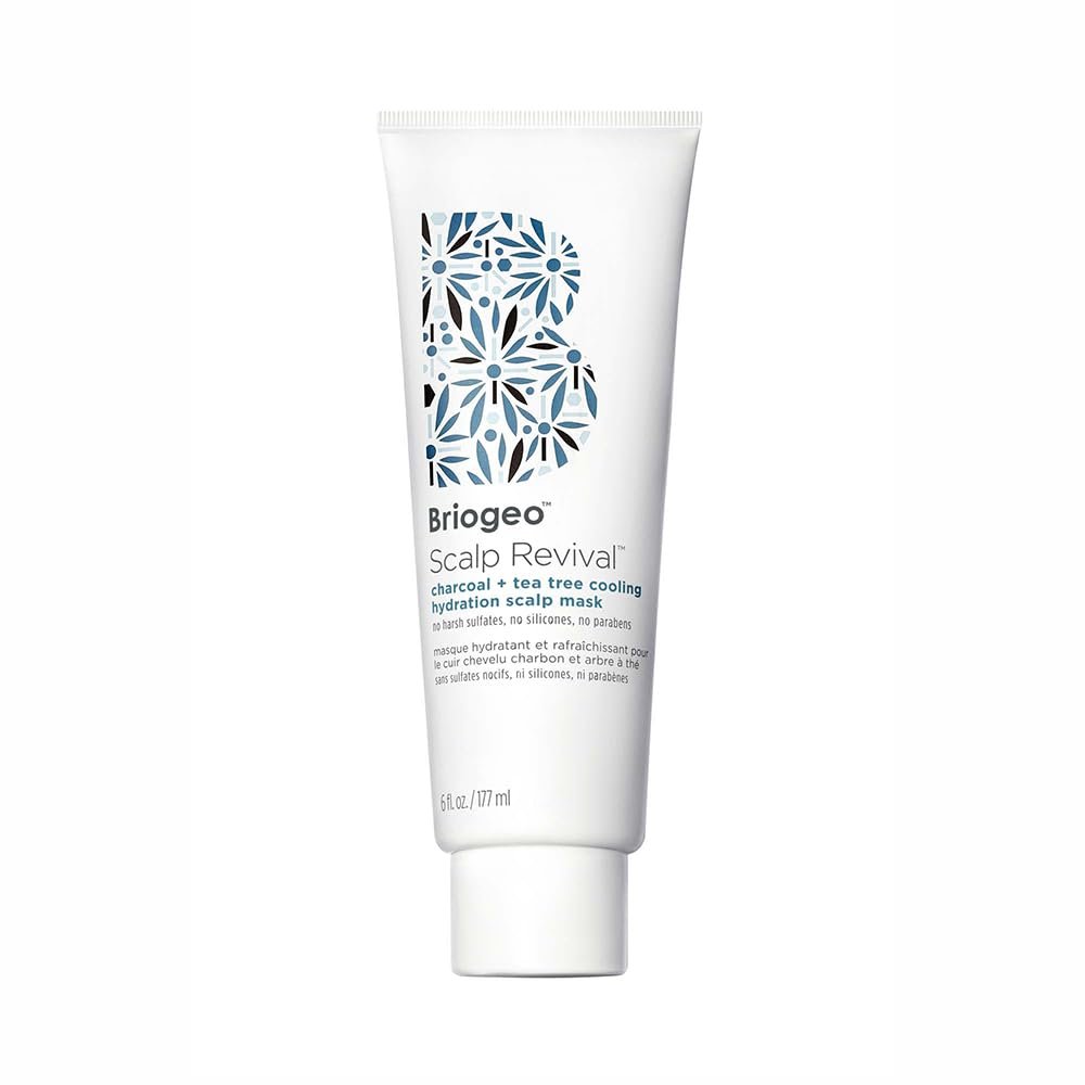 Briogeo Scalp Revival Charcoal + Tea Tree Cooling Hydration Mask – Weekly Scalp Treatment for Dry, Flaky, or Itchy Scalp, Detoxifying & Moisturizing, Vegan & Cruelty Free, 6 oz