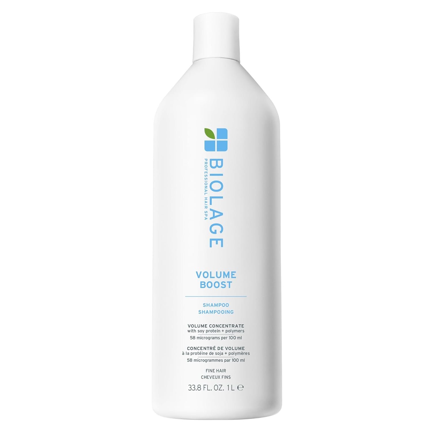 Biolage Volume Boost Shampoo – Long-Lasting Volume, Gently Cleanses, Adds Lightweight Shine To Fine Hair, Soy Protein & Polymers, Vegan, Paraben-Free