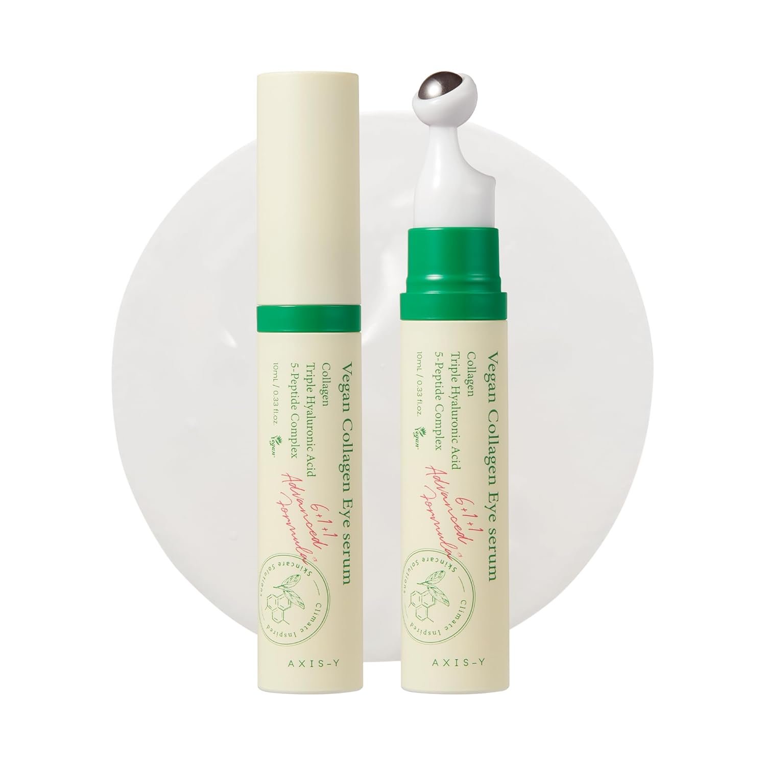 AXIS-Y Vegan Collagen Eye Serum – K Beauty Triple Hyaluronic Acid & Peptide Collagen Serum Improve Skin Elasticity, Reduce Fine Lines & Dark Circles – Vegan Korean Skin Care Eye Cream – 0.33 fl. oz.