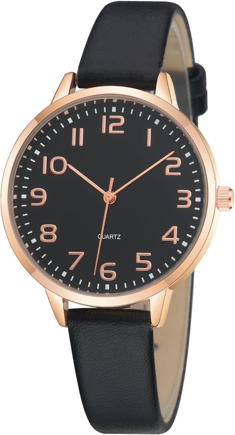 Women’s Dainty Analog Leather Dress Watch for Small Wrists, Ladies Waterproof Watches for Women, Reloj para Mujer