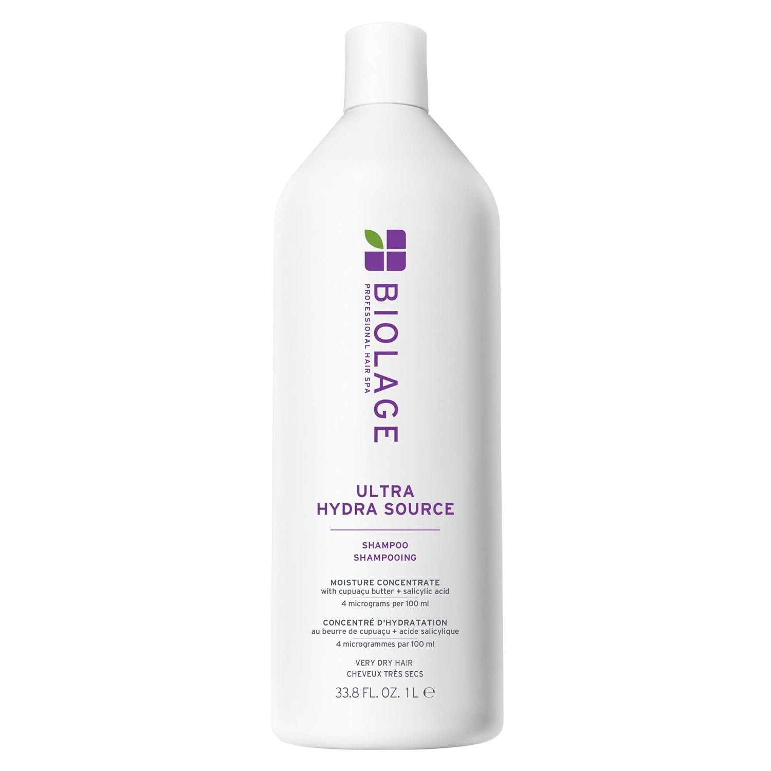 Biolage Ultra Hydra Source Shampoo – Deeply Moisturizes Very Dry Hair, For Thick, Coarse Hair, Infused with Micro-dosed with Cupuaçu Butter & Salicylic Acid