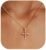 Cross Necklace for Women,Double Cross Necklace 14K Gold Plated Cross Pendant Necklace Dainty Gold Cross Necklaces for Women Trendy Small Cross Charm Necklace Simple Cute Choker Necklaces Gold Jewery