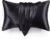 Love’s cabin Satin Pillowcase for Hair and Skin, Similar to Silk Pillow Cases for Women, Pillow Case Queen Size Set of 2, Satin Cooling Pillow Cover with Envelope Closure, 20×30 Inches, Black