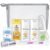 Convenience Kits International Women’s 10-Piece Deluxe Kit with Travel Size TSA Compliant Essentials, Featuring: Pantene Hair Products in Reusable Toiletry Bag – Clear color