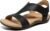 Athlefit Women’s Orthopedic Arch Support Sandals Summer Comfortable Walking Flat Beach Sandals Casual Dressy