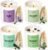 AOOVOO Calm Candles Set for Women – 4 Pack Candles for Home Scented, 28 oz 200 Hour Burn, Aromatherapy Candle with Crystals, Lavender Calm/Jasmine Serenity/Water Lily Pear Harmony/Patchouli Balance