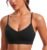 CRZ YOGA Butterluxe V-Neck Sports Bras for Women – Adjustable Thin Straps Padded Yoga Top Basic Wireless Camisole