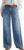 Flamingals Wide Leg Jeans for Women Mid Waist Baggy Stitch Decor Denim Washed Pants Without Belt