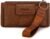 Montana West X Wrangler Brown Wristlet Wallet Minimalist Clutch Womens Wallet Rfid Card Cases & Money Organizers with Coin Purse and Smooth Zipper