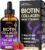 Liquid Biotin & Collagen 60,000 mcg – Vitamins for Hair Growth Support – Extra Strength Drops for Women & Men – Liquid Collagen Supplement – Strong Nails & Healthy Skin – Made in USA – 2 Fl Oz